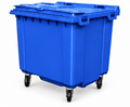 1100 Litre Wheeled Bin Blue with Flat Lid