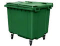1100 Litre Green Wheeled Bin with Flat Lid