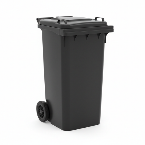 140L Black Wheelie Bin